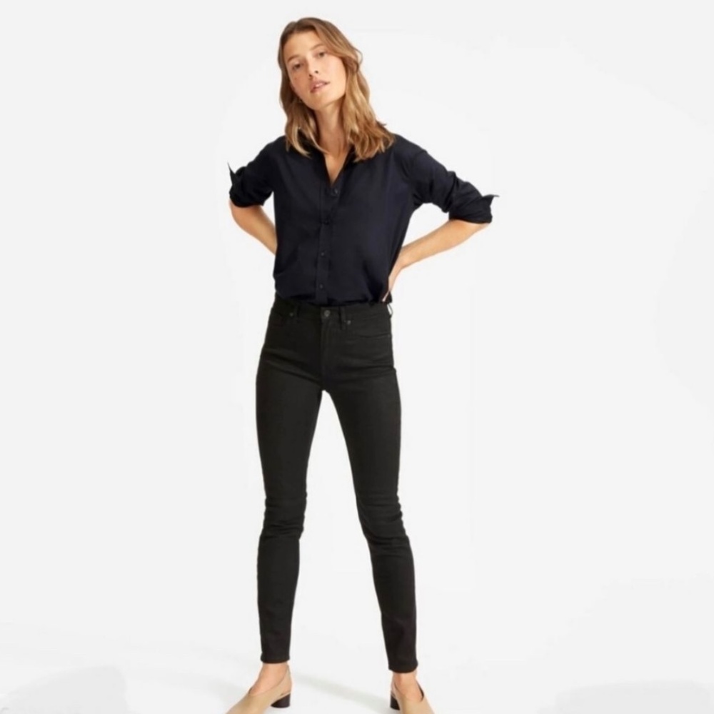Everlane Women’s Black Mid Rise Skinny Ankle Denim Jeans Size 27 New